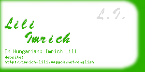 lili imrich business card